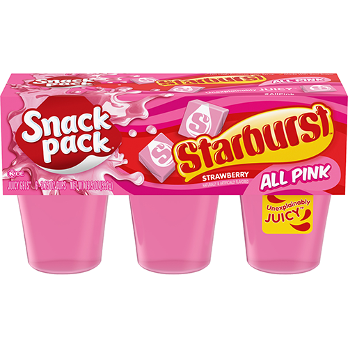 Starburst All Pink Gel Snack Pack - 6 Cups