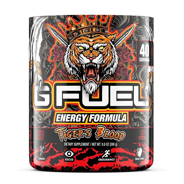 Gfuel Tigers Blood Strawberry Watermelon Coconut  Flavour Energy Formula Tub - 280g USA