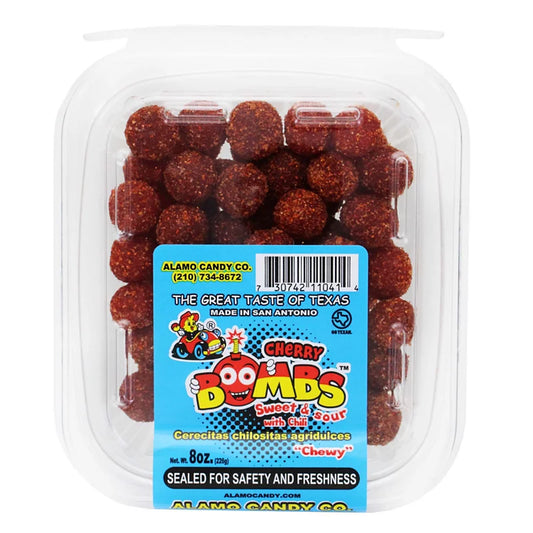 Alamo Candy Co Cherry Bombs Sweet & Sour - 225g MEXICAN