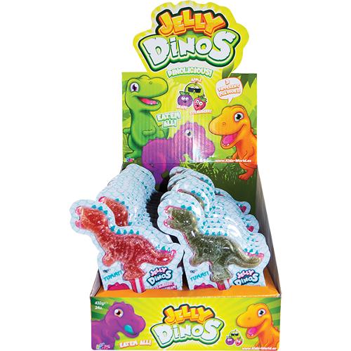 Jelly Dinos Lollipops - 18g ASSORTED