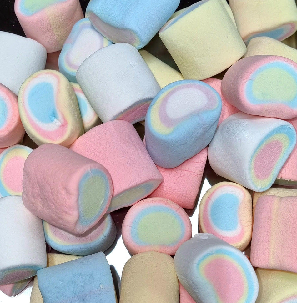 FREEZE DRIED Rainbow Marshmallows Tubes - 8pcs Approx