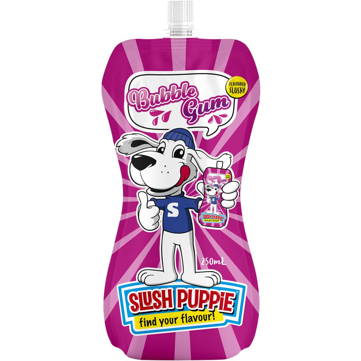 Slush Puppie Pouch Bubble Gum - 250ml