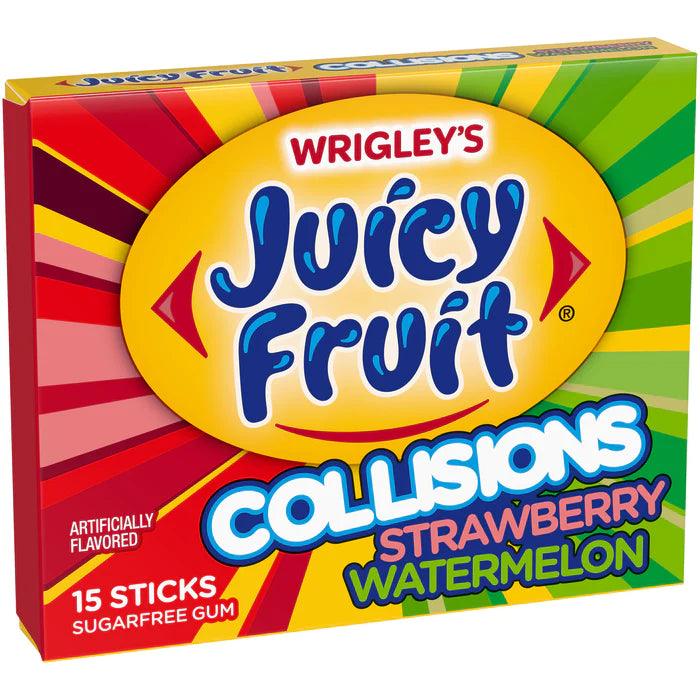 Wrigley Juicy Fruit Collisions Strawberry Watermelon - 15 Sticks