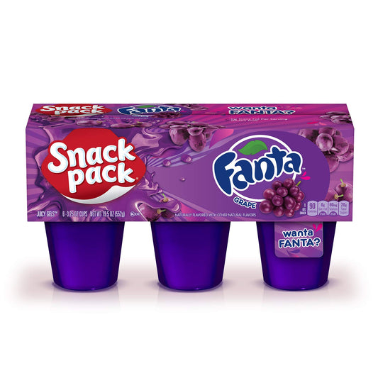 Fanta Grape Juicy Gel Snack Pack - 6 Cups