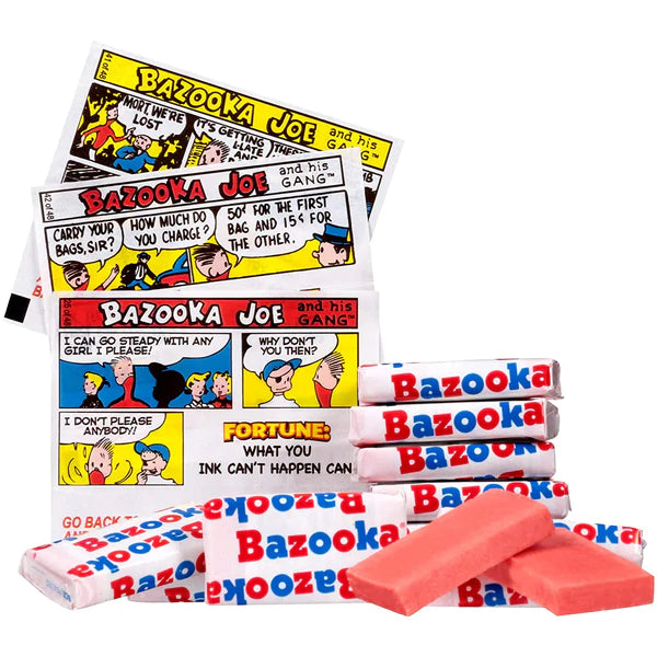 Original Bazooka Bubble Gum Wallet Pack - 10pck