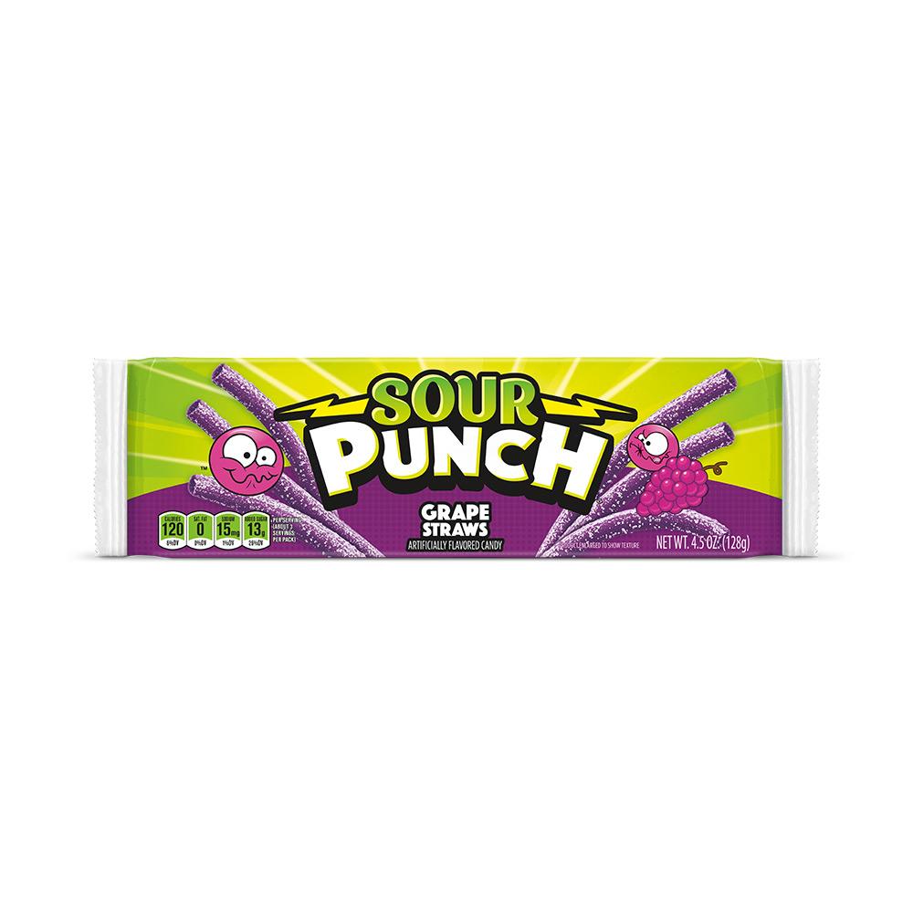 Sour Punch Grape Straws - 57g