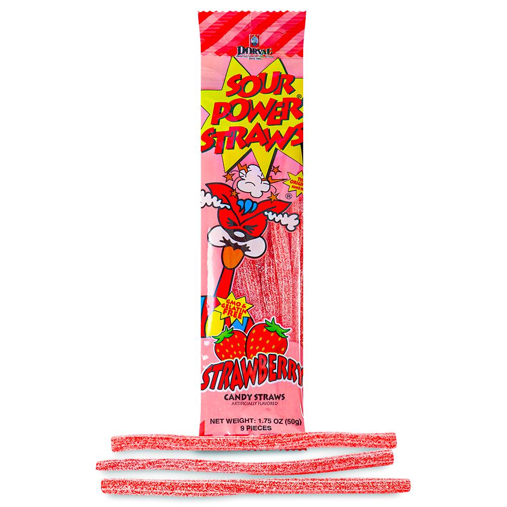 Sour Power Strawberry Straws - 50g
