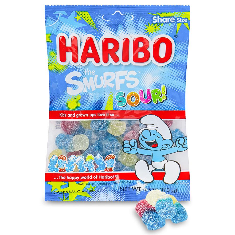Haribo Sour Smurfs Gummi - 113g