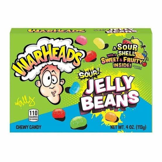 Warheads Sour Jelly Beans -113g