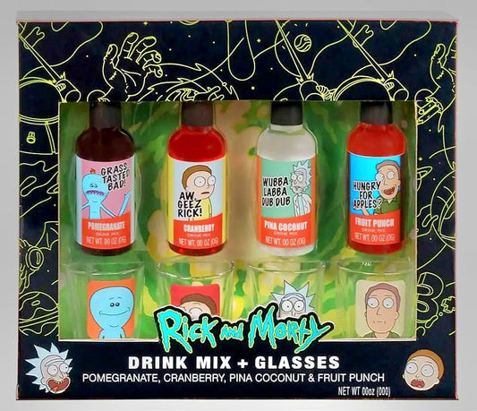 Rick And Morty Drink Mix And Glasses