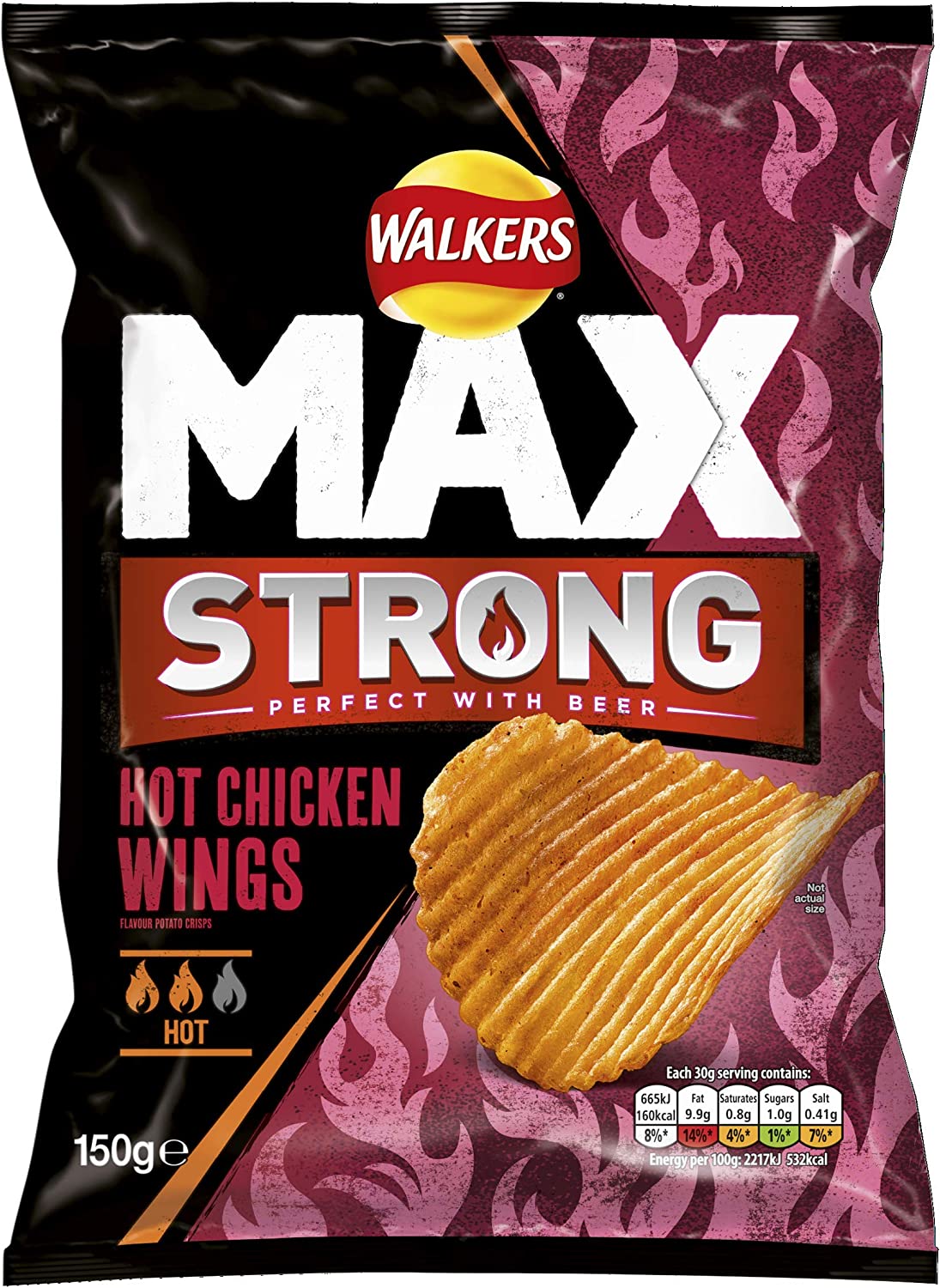 UK Walkers Max Strong Hot Wings - 150g