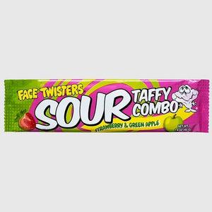 Face Twisters Sour Taffy Combo Strawberry & Green Apple