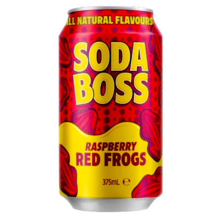 Soda Boss Raspberry Red Frogs - 375ml