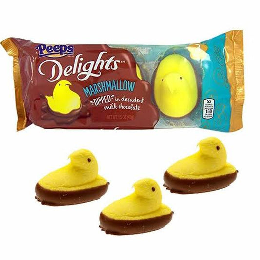 Peeps Delights Yellow Chicks Dipped In Chocolate - 3pk