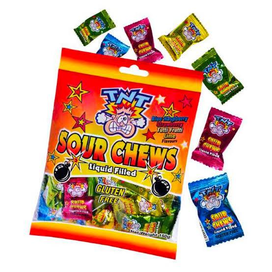 TNT Sour Chews Liquid Filled - 150g