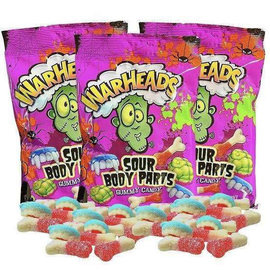 Warheads Sour Body Parts Gummy Candy - 85g Halloween