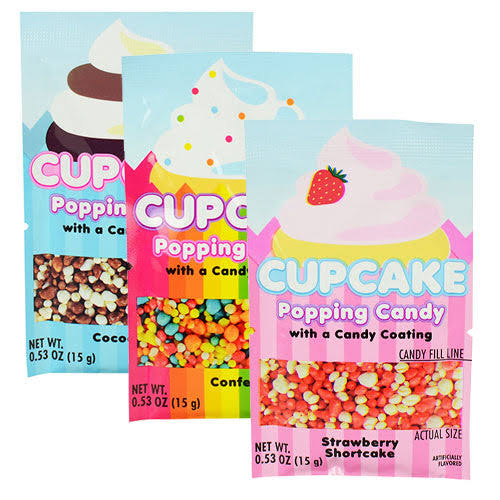 Cupcake Popping Candy - ASSORTED 15g