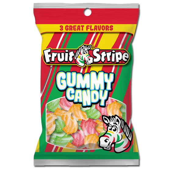 Fruit Stripe Zebra Gummy Candy - 92g