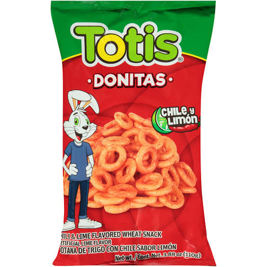 Totis Donitas Chilli & Limon Rings - 110g MEXICAN