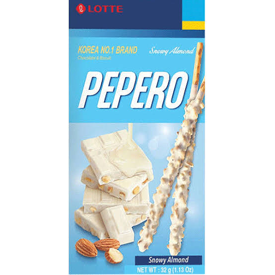 Lottee Pepero Snowy Almond - 32g