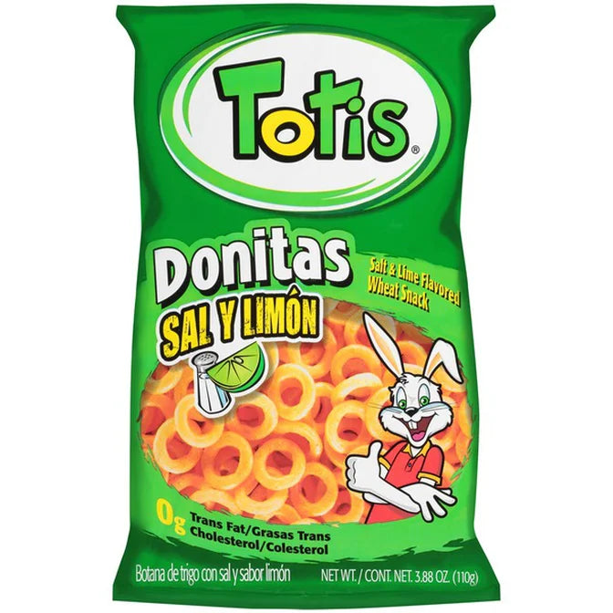 Totis Donitas Salt & Limon Rings - 110g MEXICAN