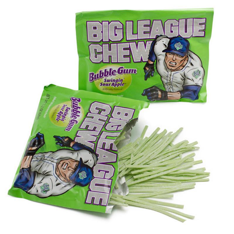 Big League Chew Green Apple Bubble Gum