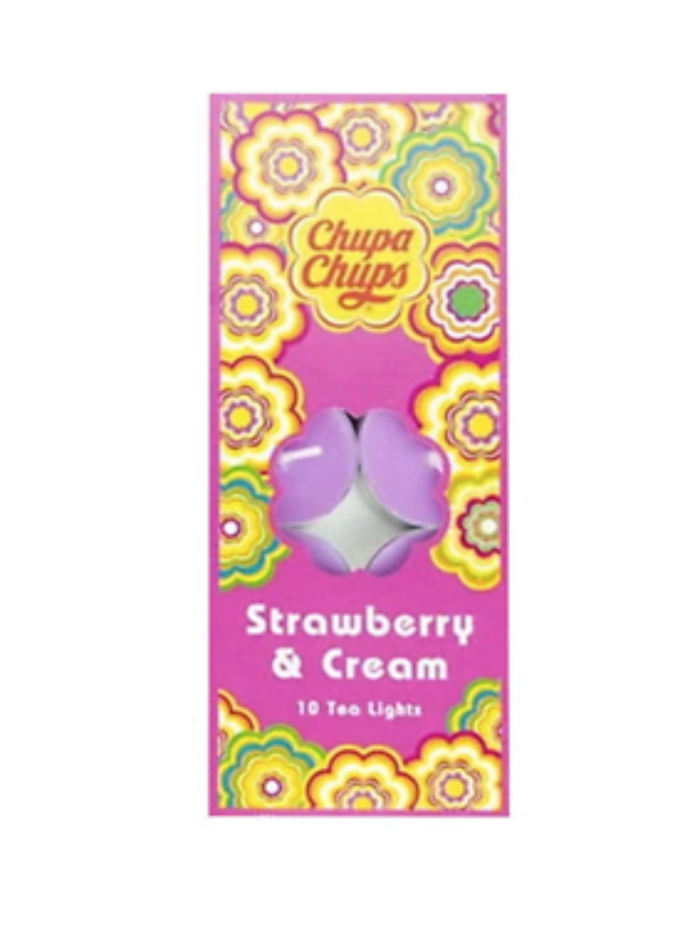 Chupa Chups Strawberry & Cream Tea Light Candles - 10pk