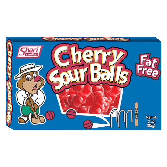 Cherry Sour Balls Theatre Box - 85g