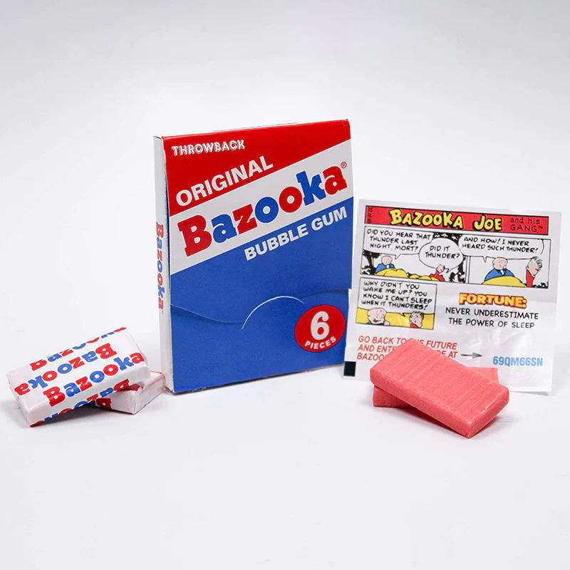 Original Bazooka Bubble Gum Wallet Pack - 6pck