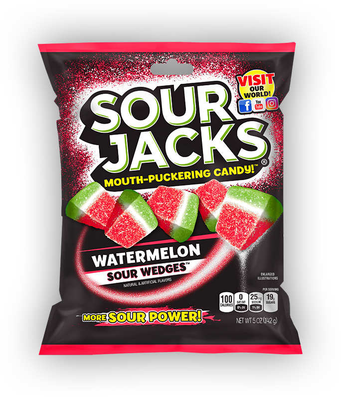 Sour Jacks Watermelon Sour Wedges - 142g