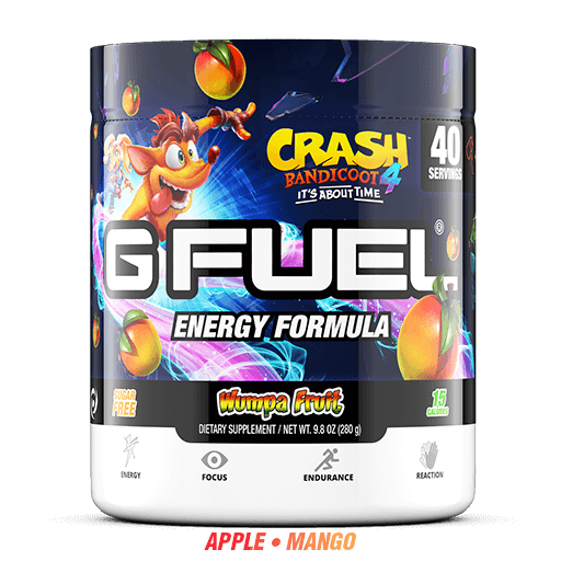 Gfuel Crash Bandicoot Wumpa Fruit Apple & Mango Energy Formula Tub - 280g USA