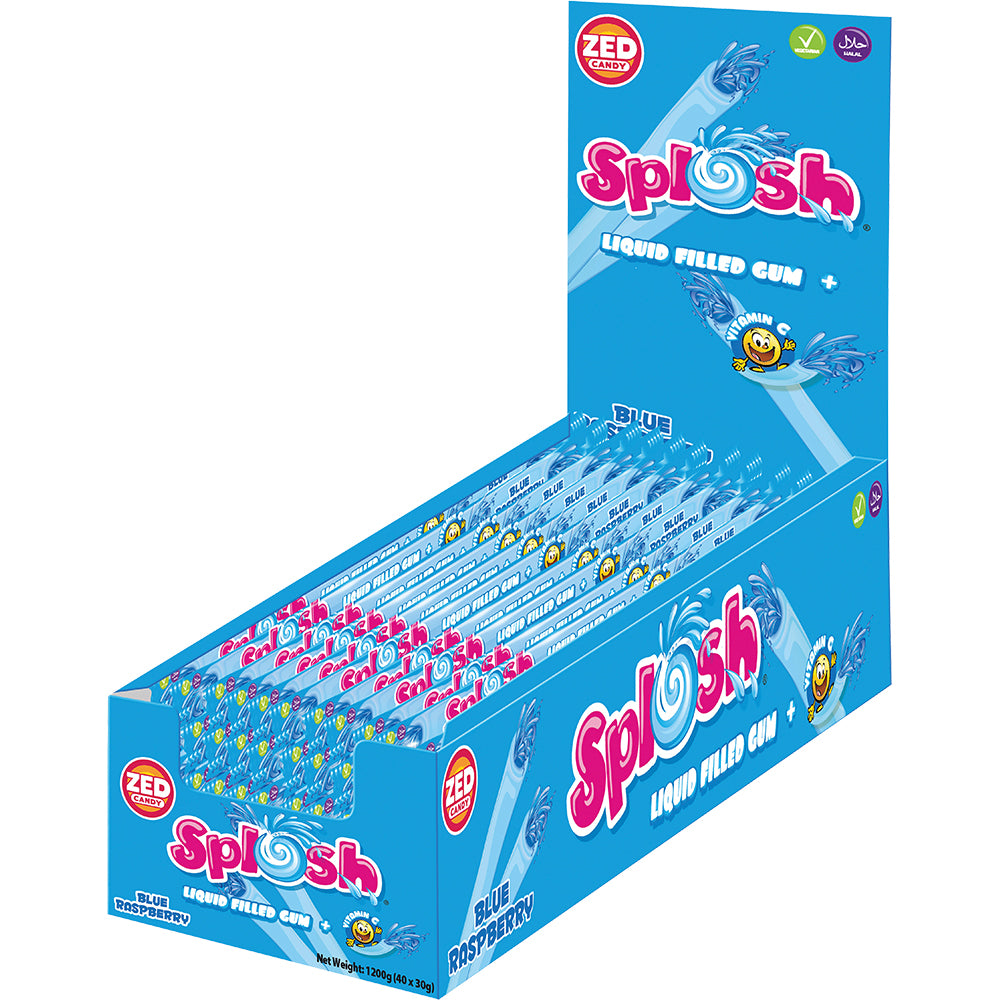 Splosh Liquid Filled Gum Blue Raspberry - 30g